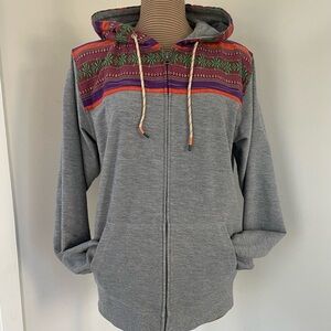 Howler Brothers Hoodie Aztec Jacquard Zip Men’s size M FUC